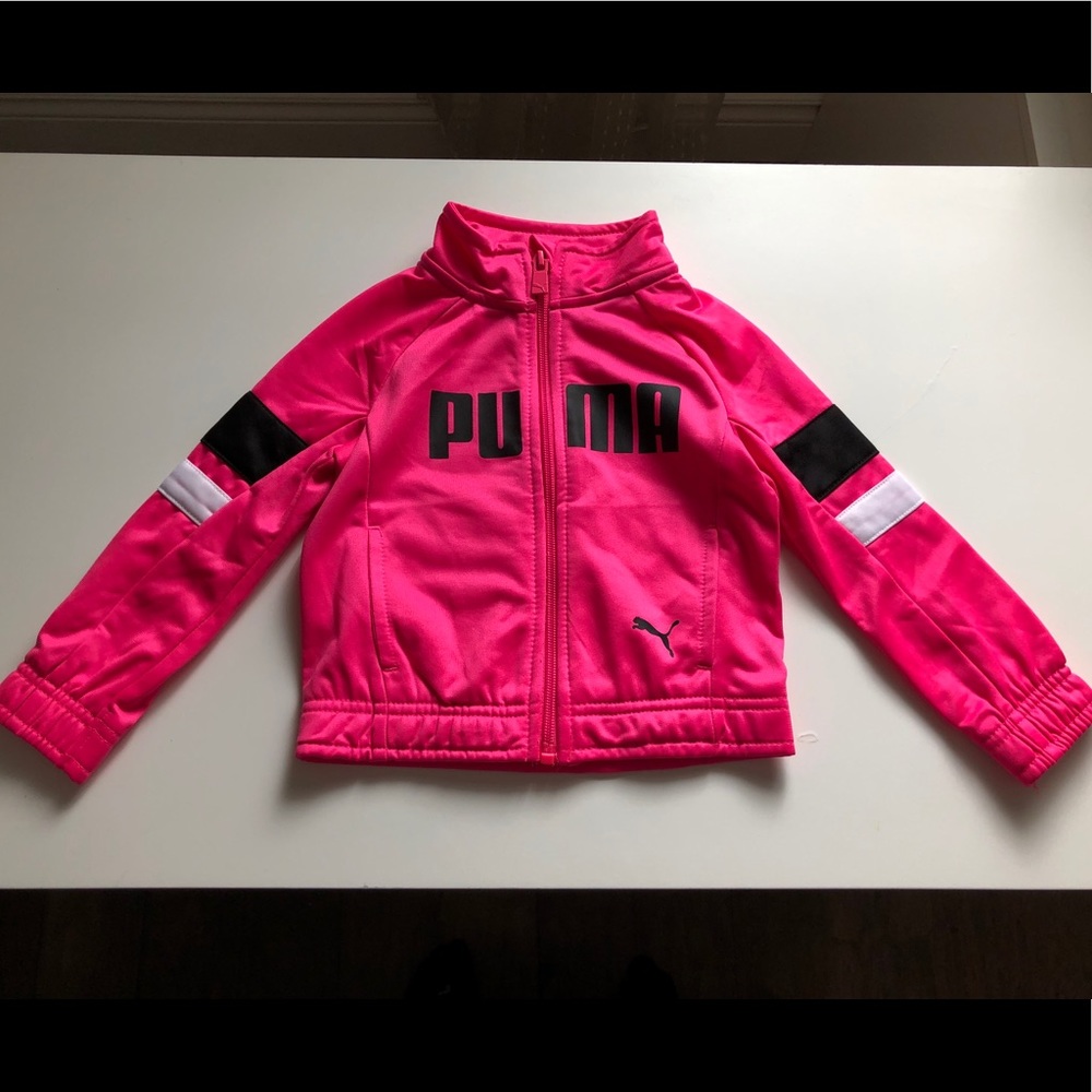 2T Girls: Pink Puma Zip-Up